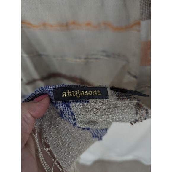 Ahujasons Wool Modal Scarf Artsy Soft Beautiful Fringe 27x72 - Picture 3 of 7